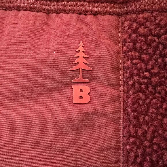 Bass Outdoors Burgundy Fleece Jacket with Pocket (JAC6) - Picture 6 of 8